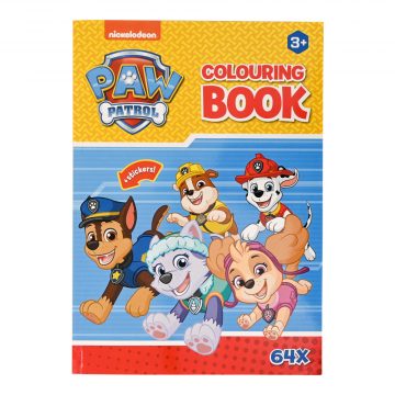 Kleurboek en stickers 64 pag Paw Patrol Geel