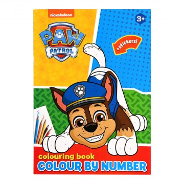 Kleur op nummer kleurboek Paw Patrol